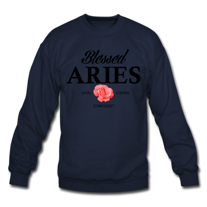 Blessed Aries Unisex Sweatshirt navy Loyalty Vibes