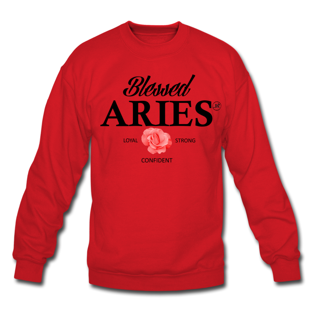 Blessed Aries Unisex Sweatshirt red - Loyalty Vibes
