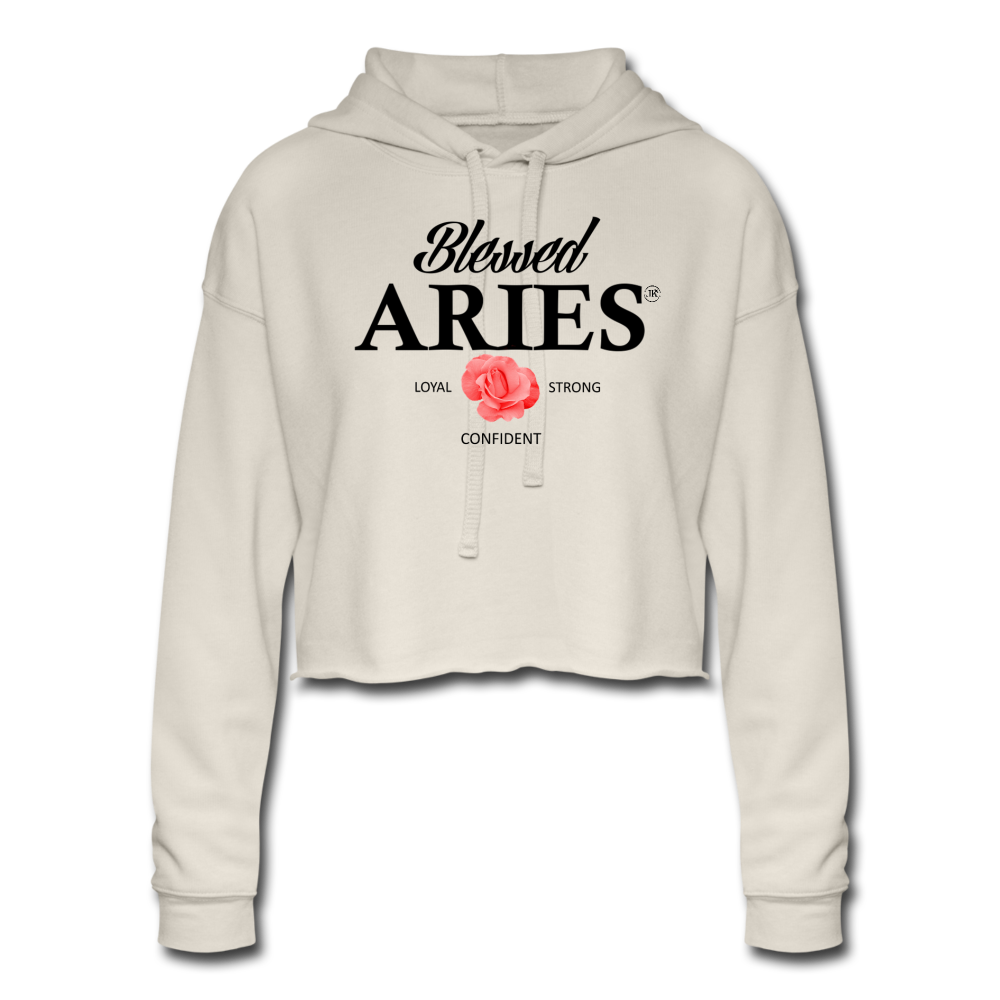 Blessed Aries Women's Cropped Hoodie dust - Loyalty Vibes
