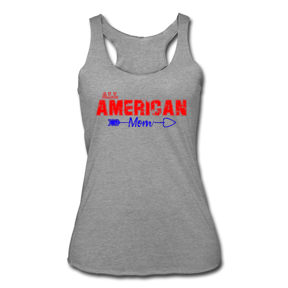 All American Mom Women's Athletic Tank Top heather gray - Loyalty Vibes