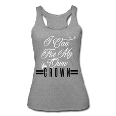 Independent Queen Women’s Tank Top heather gray White Crown - Loyalty Vibes