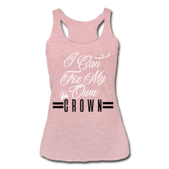 Independent Queen Women’s Tank Top heather dusty rose White Crown - Loyalty Vibes