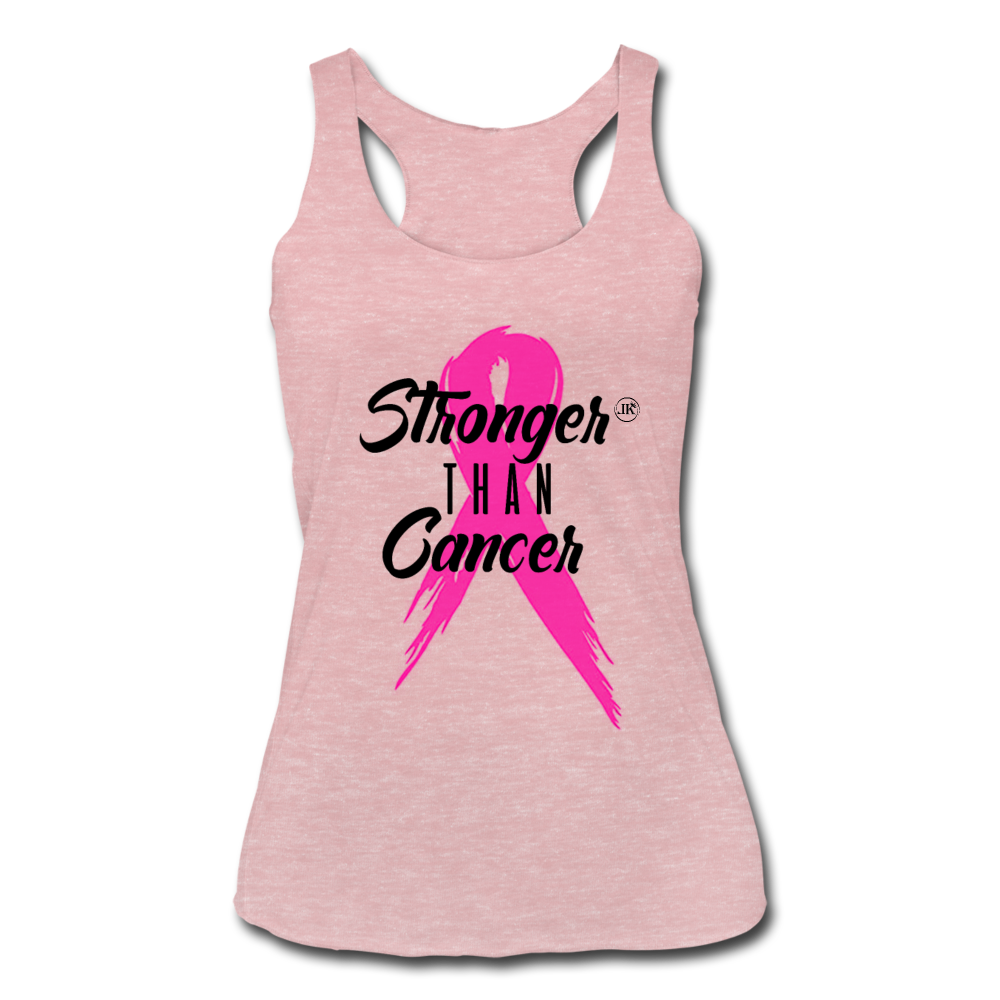 Stronger Than Cancer Women's Athletic Tank Top Black - Loyalty Vibes