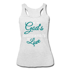 We Are God's Masterpiece Of Love Tank Top heather white - Loyalty Vibes