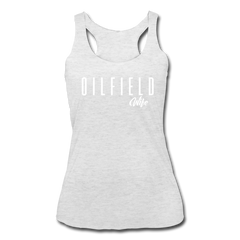 Oilfield Wife Tank Top heather white - Loyalty Vibes