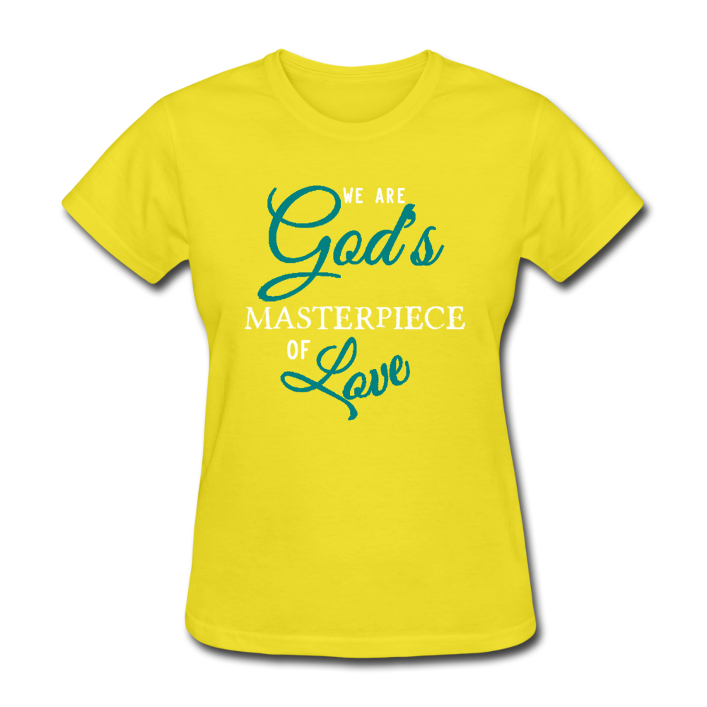 God's Masterpiece Women's T-Shirt yellow - Loyalty Vibes