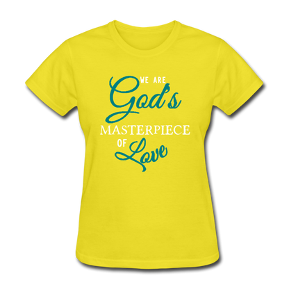 God's Masterpiece Women's T-Shirt yellow - Loyalty Vibes