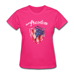 Freedom Warrior Women's T-Shirt fuchsia - Loyalty Vibes