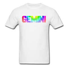 Rainbow Gemini T-Shirt white - Loyalty Vibes
