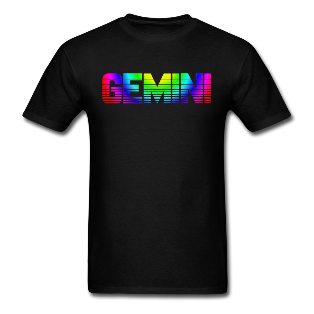 Rainbow Gemini T-Shirt black - Loyalty Vibes