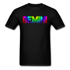 Rainbow Gemini T-Shirt black - Loyalty Vibes