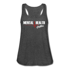 Mental Health Matters Flowy Tank Top deep heather - Loyalty Vibes