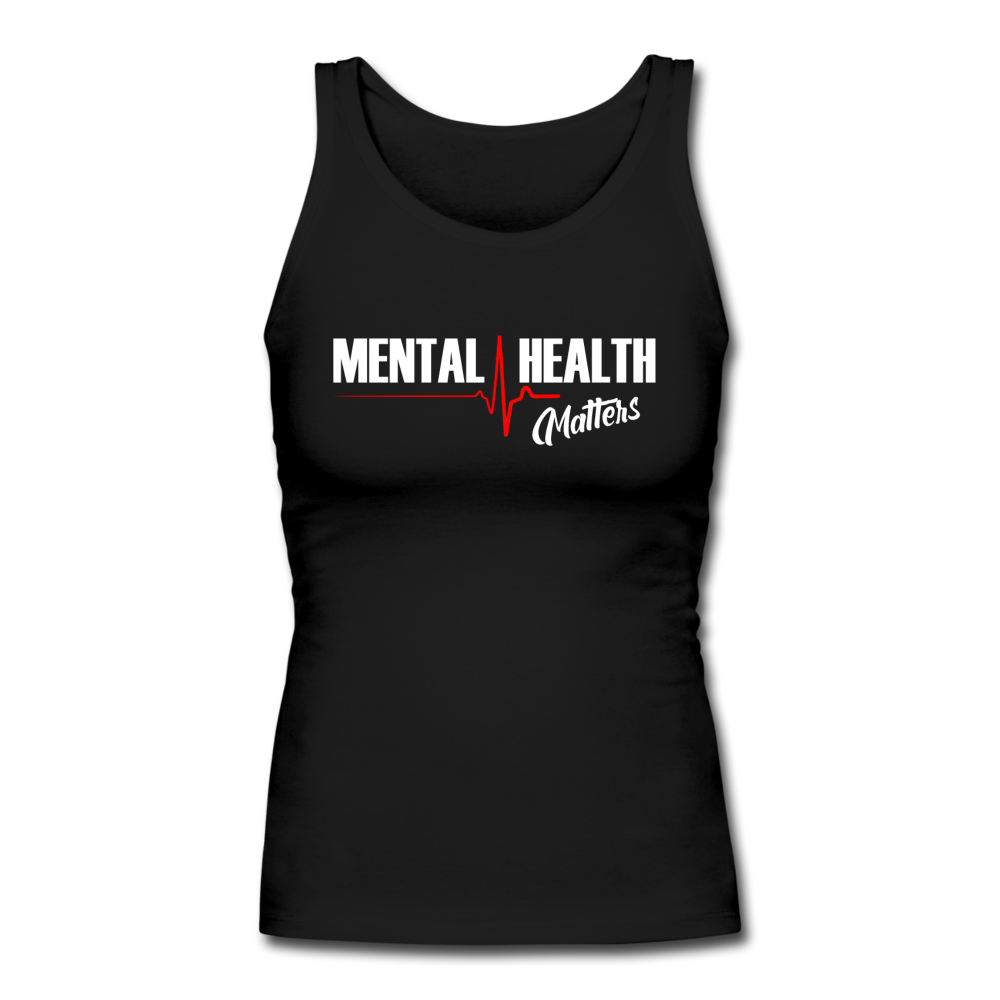 Mental Health Matters Fitted Tank Top black - Loyalty Vibes
