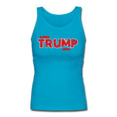 America Trump Strong Fitted Tank Top turquoise - Loyalty Vibes