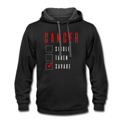 Savage Cancer Hoodie black/asphalt - Loyalty Vibes