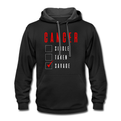 Savage Cancer Hoodie - black/asphalt - Loyalty Vibes