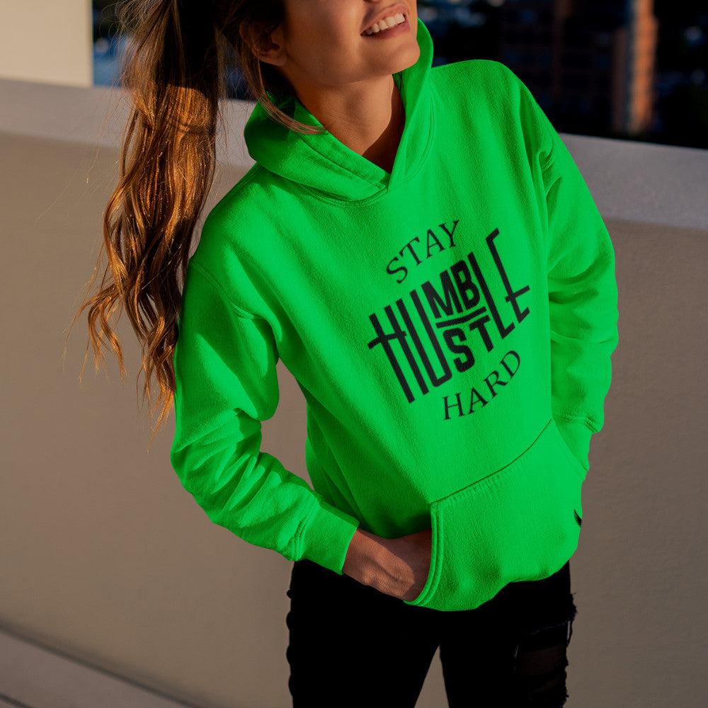 Stay Humble Hustle Hard Women's Hoodie - Green - Loyalty Vibes