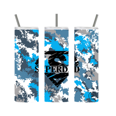 Superdad Camo Tumbler 20 oz. Blue Camo - Loyalty Vibes