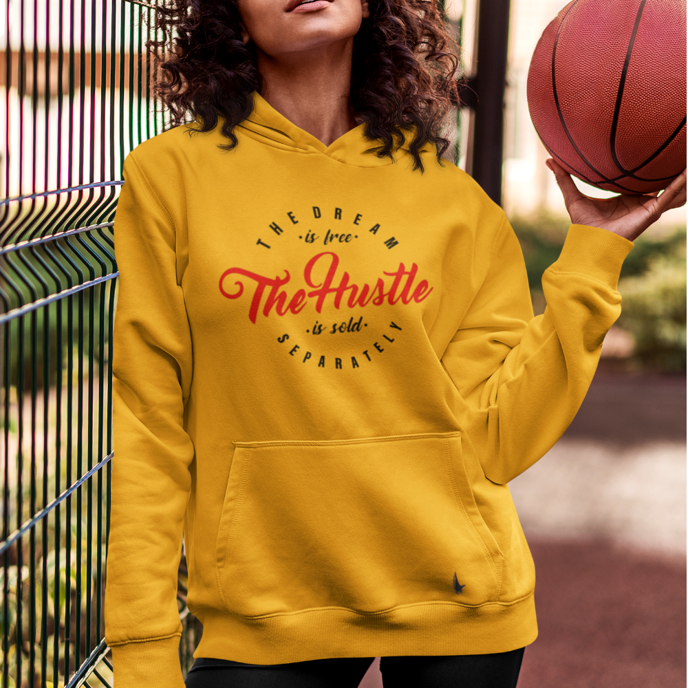 Women's Hustle Pullover Hoodie Gold - Loyalty Vibes