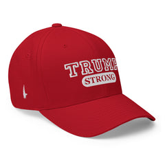 Trump Strong Fitted Hat - Red - Loyalty Vibes