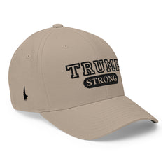 Trump Strong Fitted Hat - Sandstone/Black - Loyalty Vibes