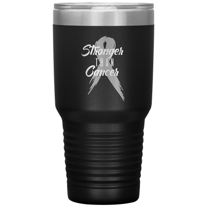 Stronger Than Cancer Tumbler Black