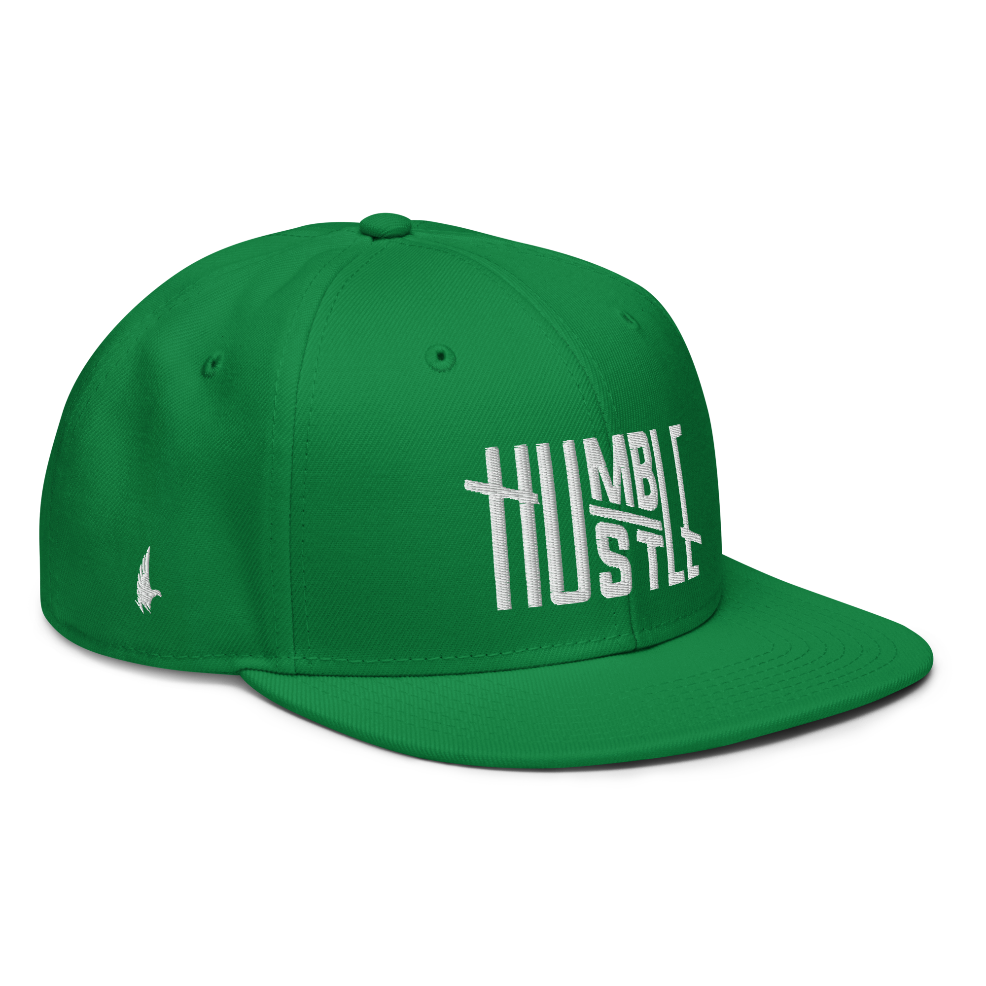 Humble Hustle Snapback Hat - Green/White OS - Loyalty Vibes