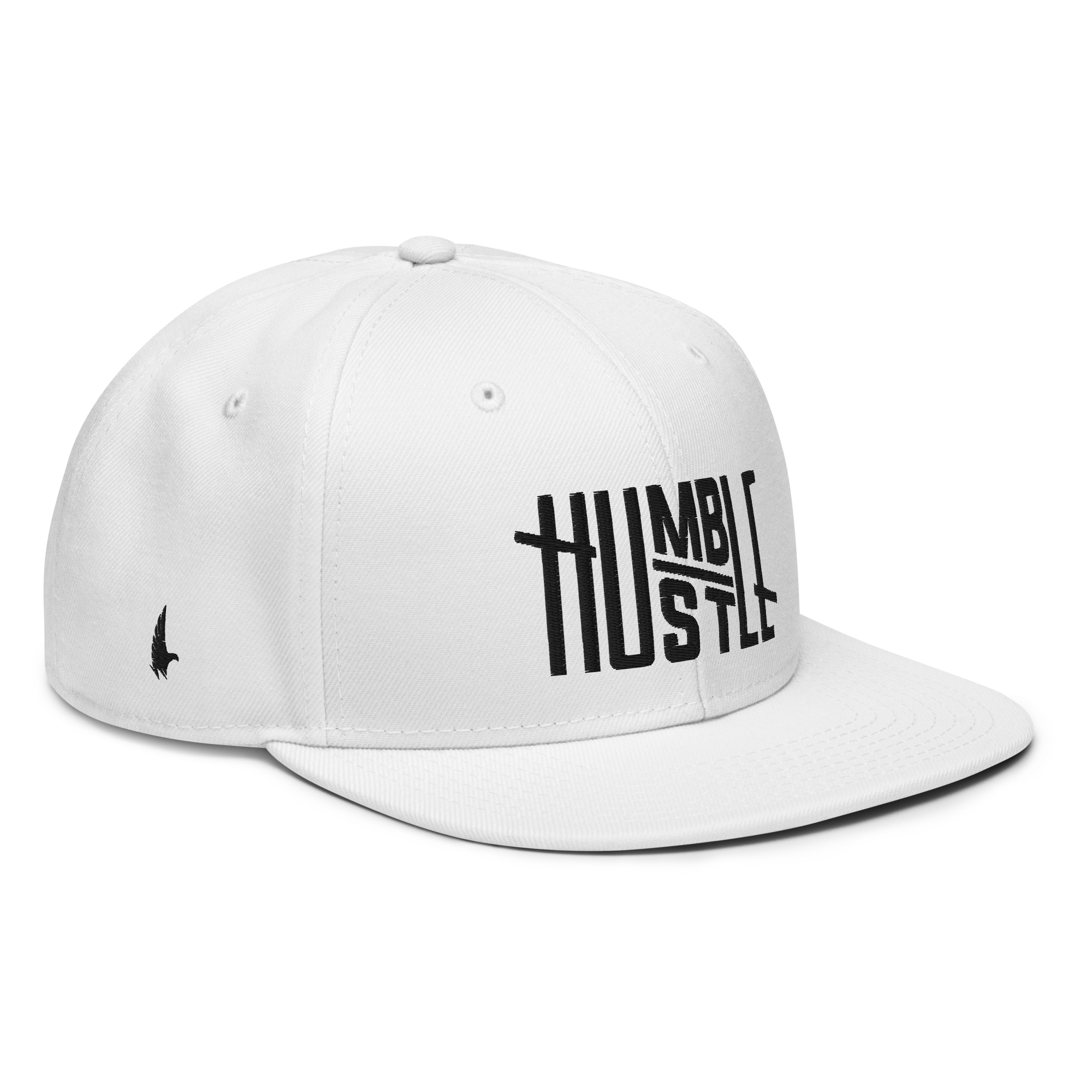 Humble Hustle Snapback Hat - White/Black OS - Loyalty Vibes
