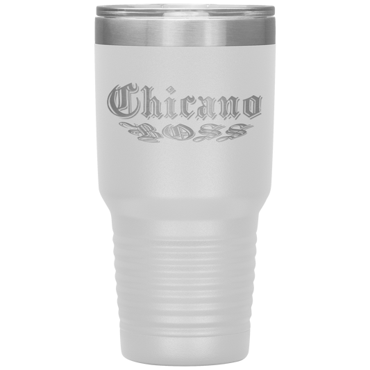 Chicano Boss Tumbler White Loyalty Vibes