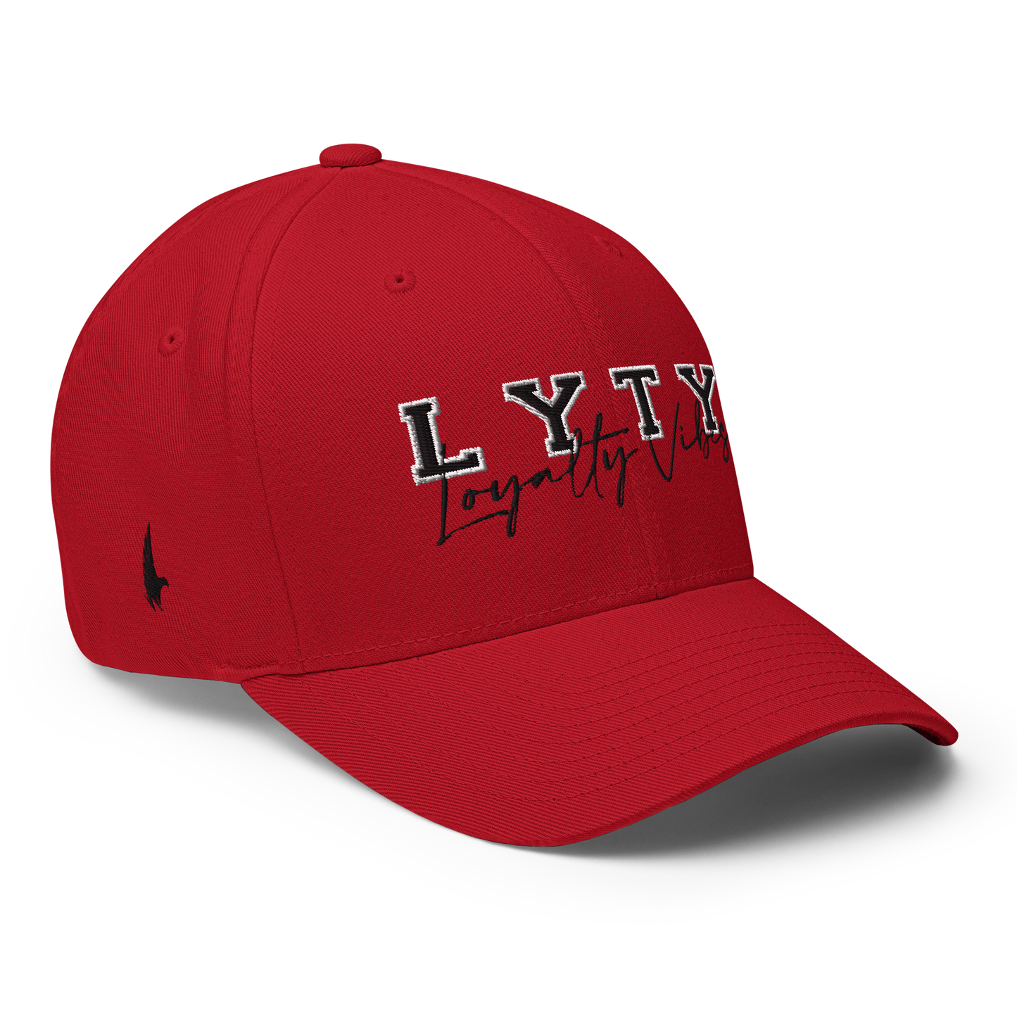 Loyalty Vibes Varsity Fitted Hat Red Black Loyalty Vibes
