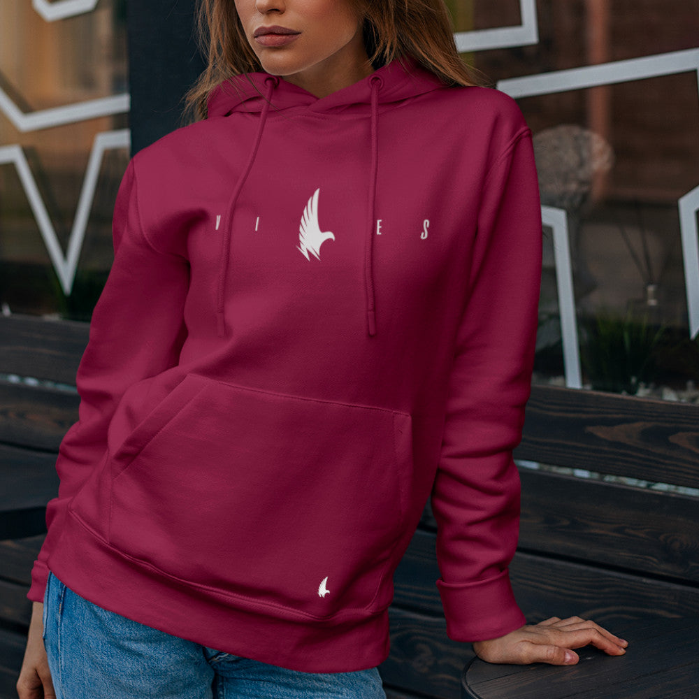 Flex Logo Hoodie Maroon - Loyalty Vibes