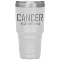 Cancer Survivor Tumbler White - Loyalty Vibes