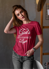 We Are God's Masterpiece Of Love Tee Maroon - Loyalty Vibes