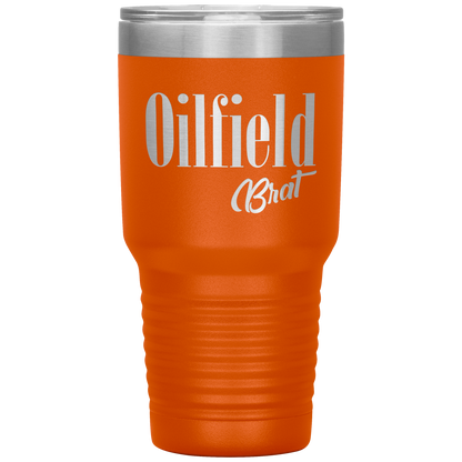 Sassy Oilfield Brat Tumbler Orange