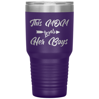 This Mom Loves Her Boys Tumbler Purple