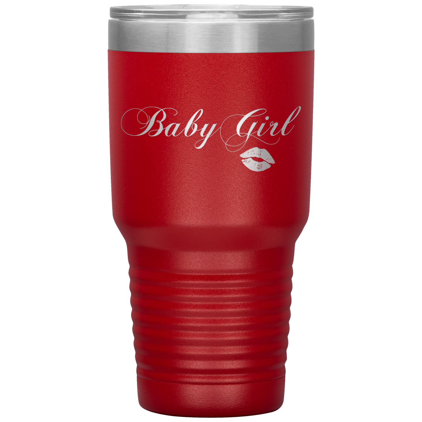 Baby Girl Kisses Tumbler Red Loyalty Vibes