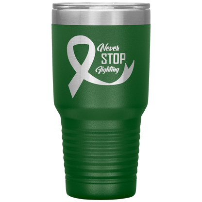 Never Stop Fighting Tumbler Green